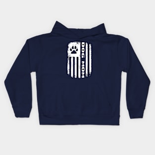 Dog Mom Distressed Flag Kids Hoodie